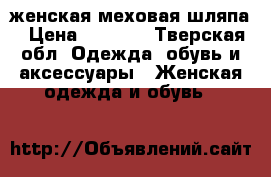 женская меховая шляпа › Цена ­ 3 000 - Тверская обл. Одежда, обувь и аксессуары » Женская одежда и обувь   